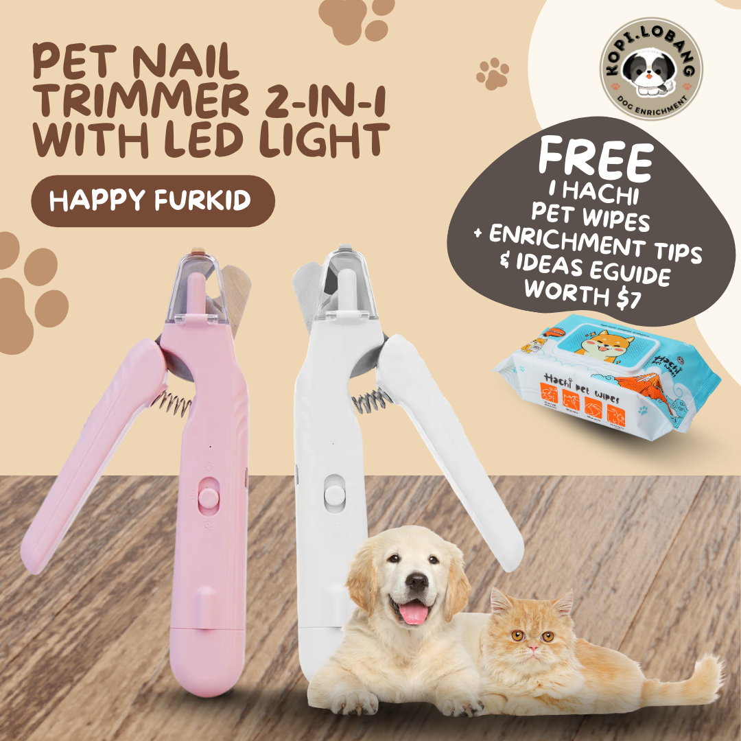 Pet Nail Trimmer 2-in-1 With LED Light