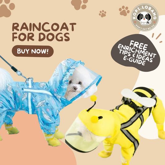 ✅[SG] DOG RAIN COAT ★ Dog Clothes ★ FREE Enrichment Tips & Ideas e-Guide Worth $7★ Enri