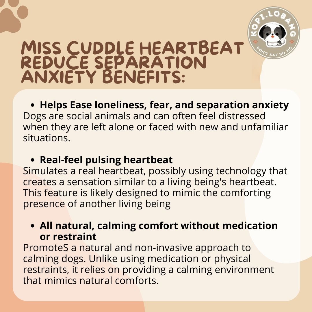 ✅Mr Calming Puppy Heartbeat For Dog Separation Anxiety ★ FREE Separation Anxiety Training eGuide Worth $7 ★ Fast Shipping