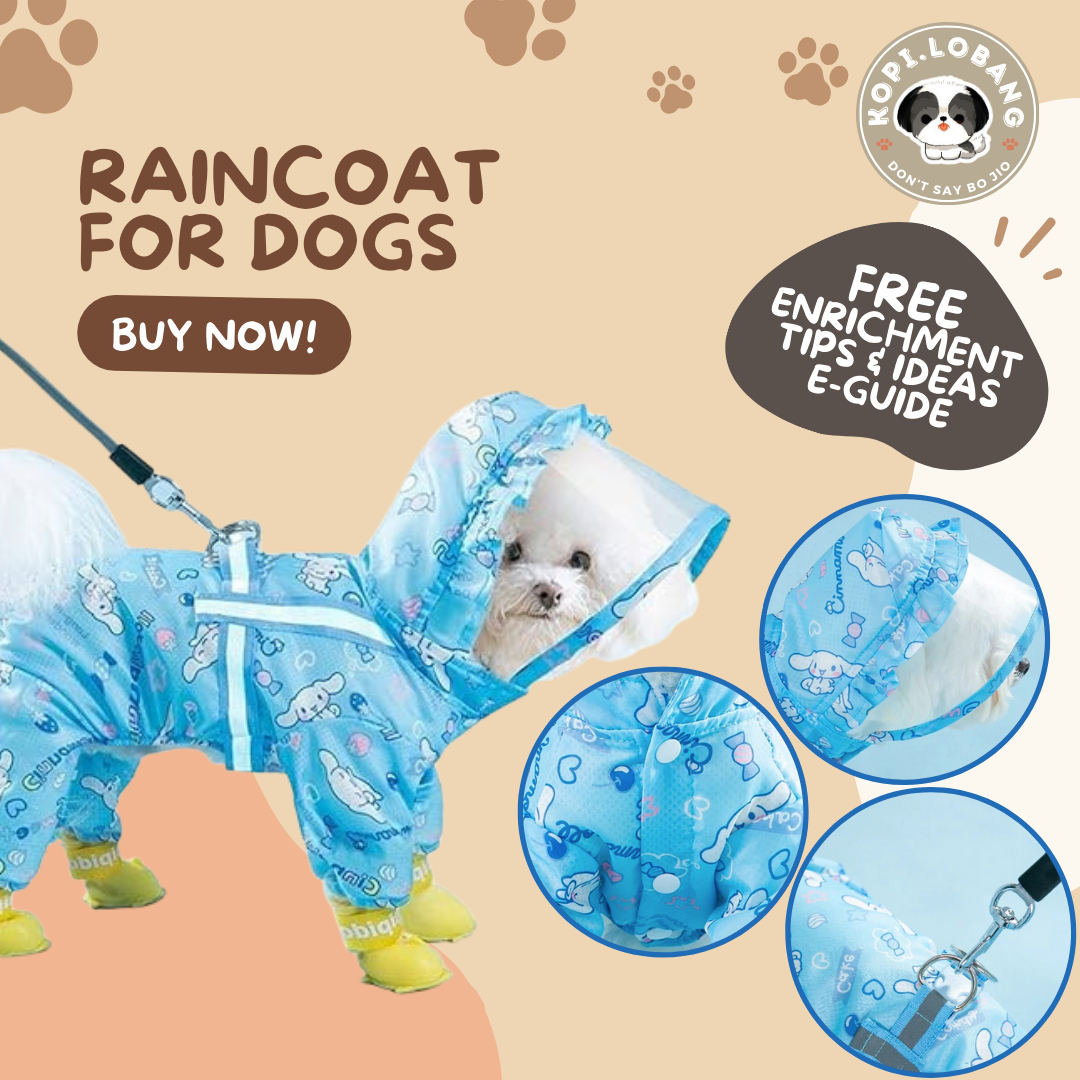 ✅[SG] DOG RAIN COAT ★ Dog Clothes ★ FREE Enrichment Tips & Ideas e-Guide Worth $7★ Enri