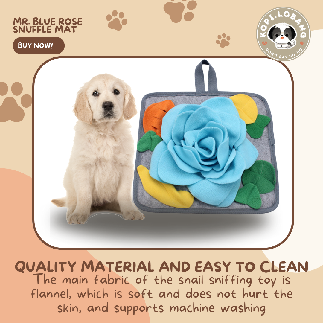 ✅[SG] MR. BLUE ROSE SNUFFLE MAT ★ Nosework Training ★ FREE Enrichment Tips & Ideas e-Guide Worth $7 ★ Pet Enrichment ★ SG Stock ★ Kopi Lobang