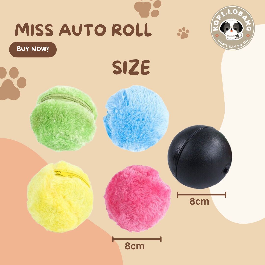 ✅[SG] MISS AUTO ROLL INTERACTIVE WAG BALL ★ Agility Training ★FREE Enrichment Tips & Ideas e-Guide Worth $7★ Enrichment ★ SG Stock ★ Kopi Lobang