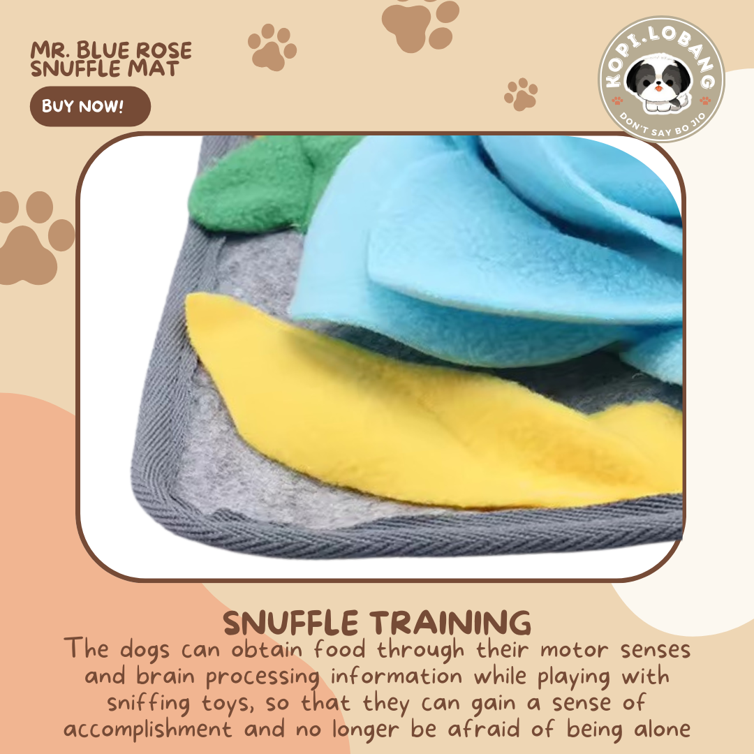 ✅[SG] MR. BLUE ROSE SNUFFLE MAT ★ Nosework Training ★ FREE Enrichment Tips & Ideas e-Guide Worth $7 ★ Pet Enrichment ★ SG Stock ★ Kopi Lobang