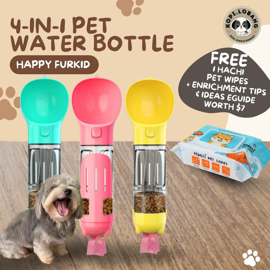 ✅[SG] 4-in-1 PET WATER BOTTLE FOR DOG AND CAT★ FREE Enrichment Tips & Ideas e-Guide  Worth $7 ★ Convenient ★ SG Stock ★ Kopi Lobang