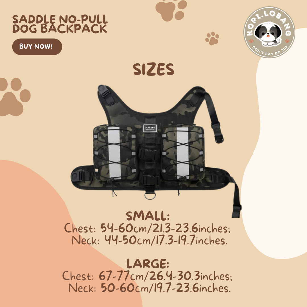 ✅[SG] SADDLE NO-PULL DOG BACKPACK CARRIER ★ Great for Workout ★ SG Stock ★ Kopi Lobang ★ For Dog Cat