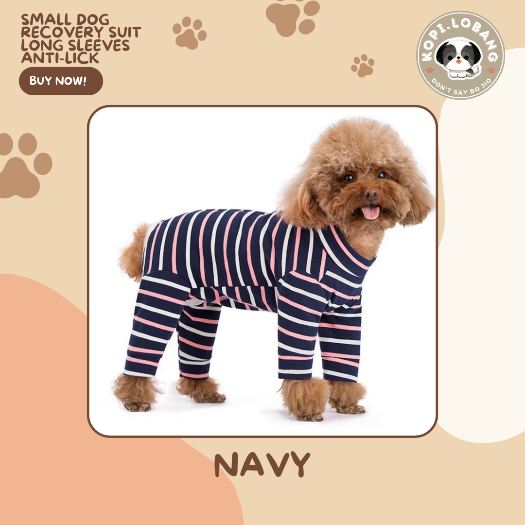 Small Dog Recovery Suit Long Sleeves Anti-Lick