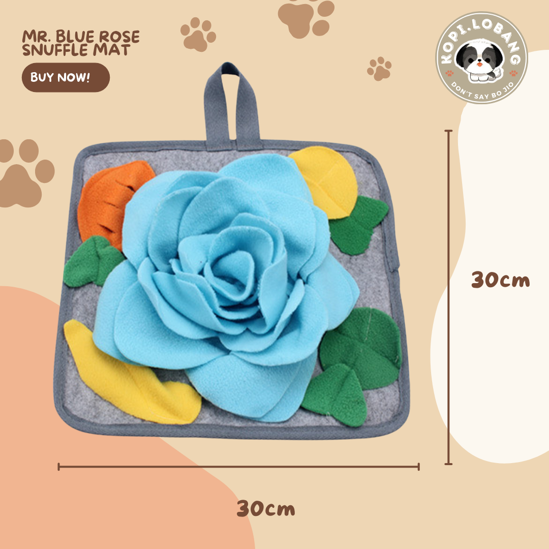 ✅[SG] MR. BLUE ROSE SNUFFLE MAT ★ Nosework Training ★ FREE Enrichment Tips & Ideas e-Guide Worth $7 ★ Pet Enrichment ★ SG Stock ★ Kopi Lobang