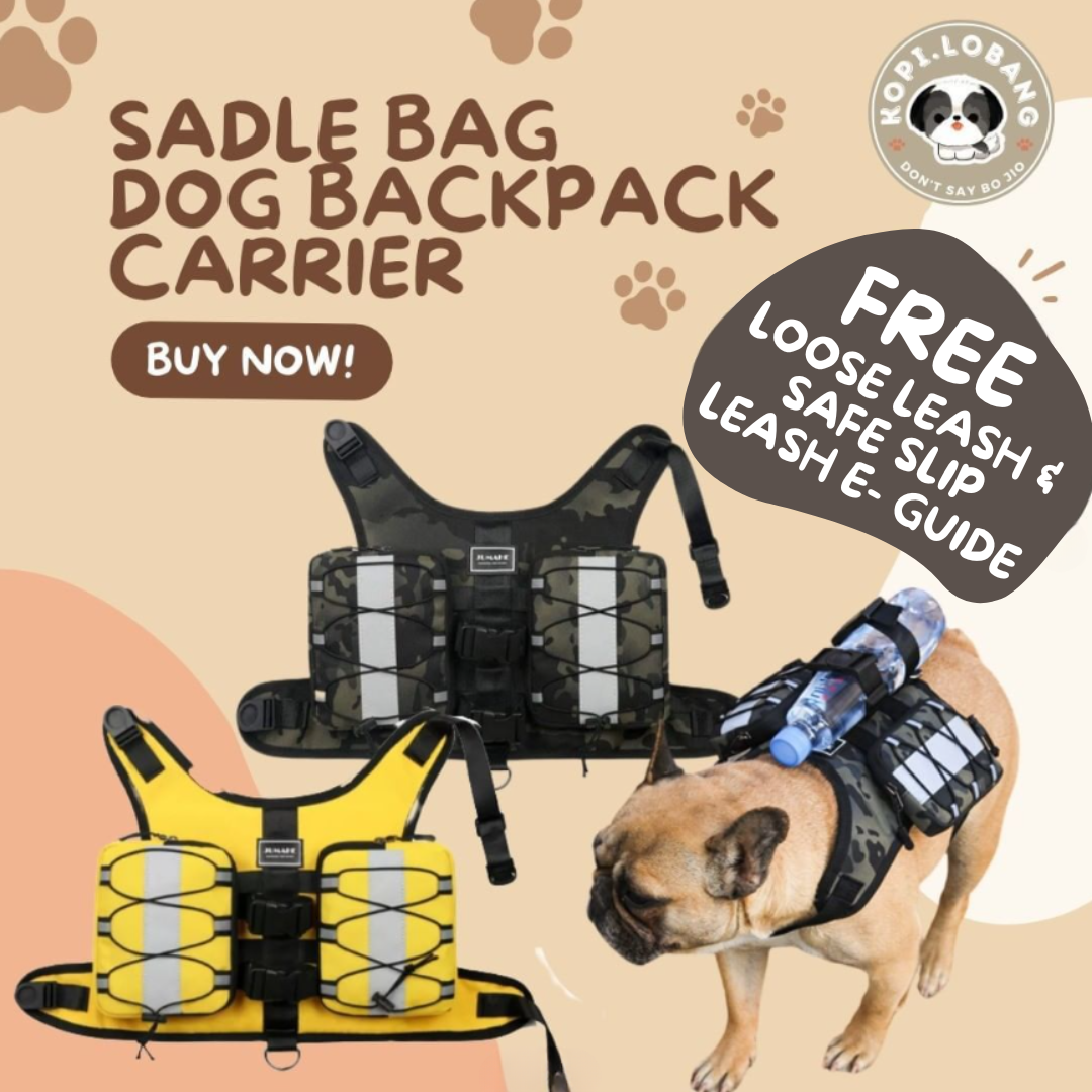 ✅[SG] SADDLE NO-PULL DOG BACKPACK CARRIER ★ Great for Workout ★ SG Stock ★ Kopi Lobang ★ For Dog Cat