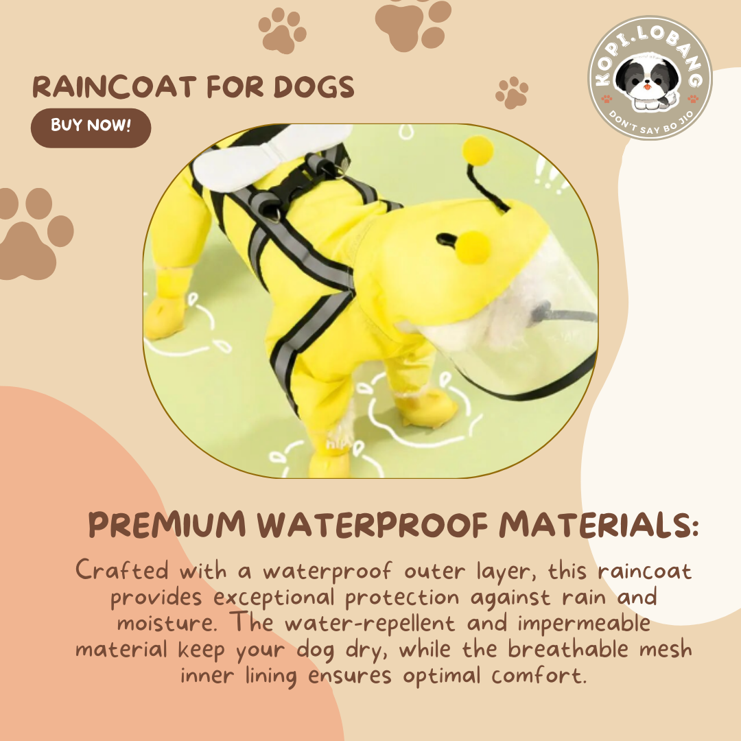 ✅[SG] DOG RAIN COAT ★ Dog Clothes ★ FREE Enrichment Tips & Ideas e-Guide Worth $7★ Enri