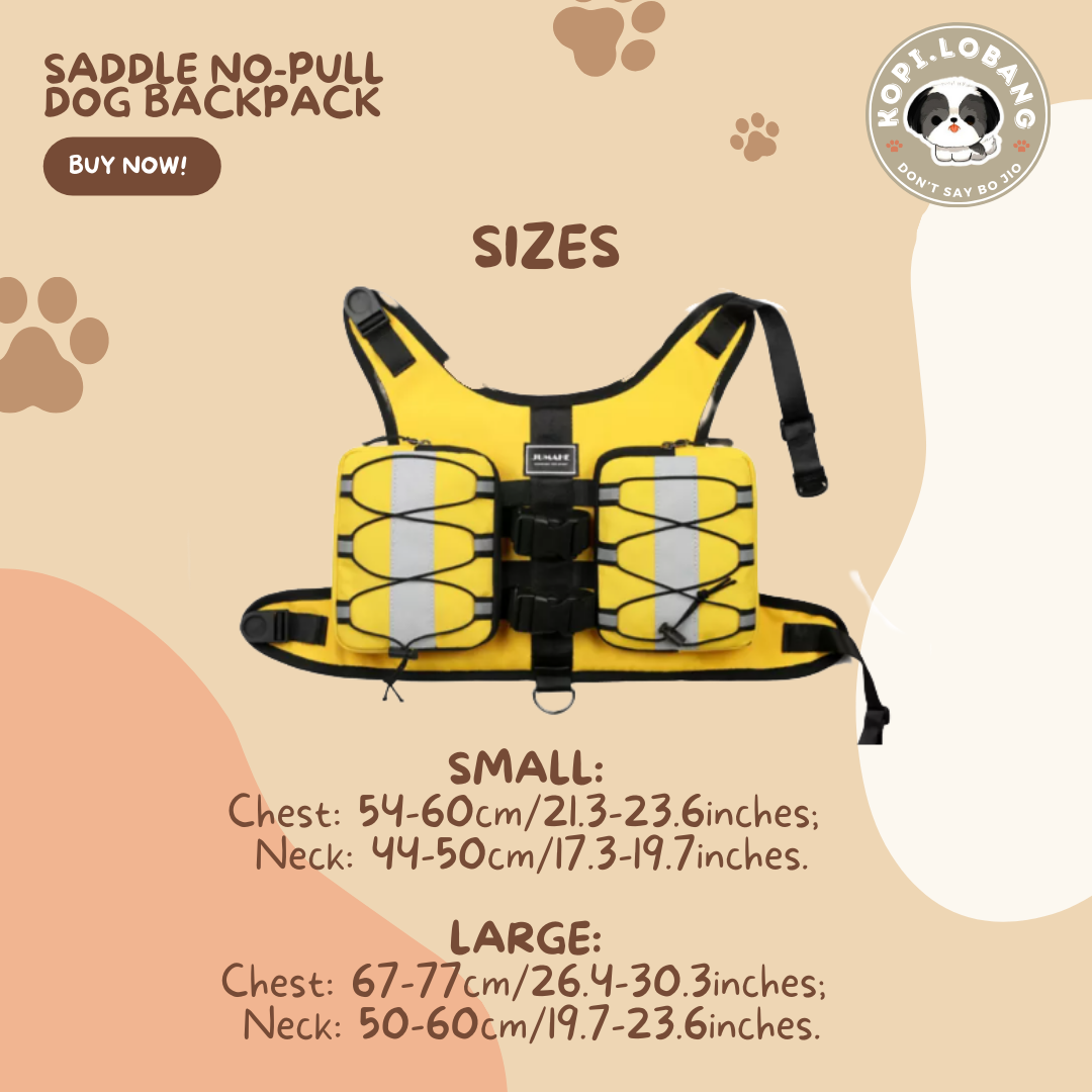 ✅[SG] SADDLE NO-PULL DOG BACKPACK CARRIER ★ Great for Workout ★ SG Stock ★ Kopi Lobang ★ For Dog Cat