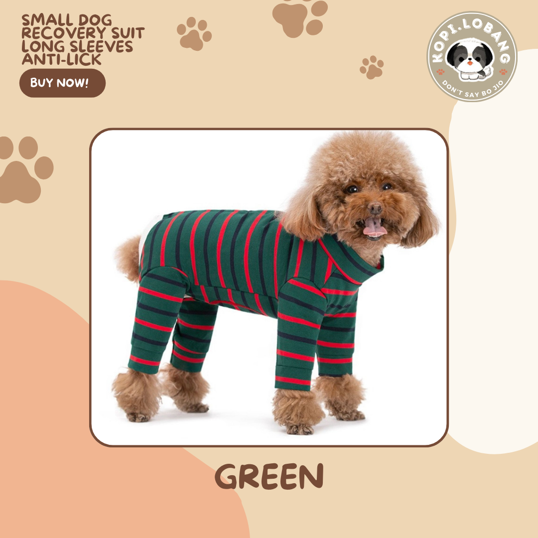 Small Dog Recovery Suit Long Sleeves Anti-Lick