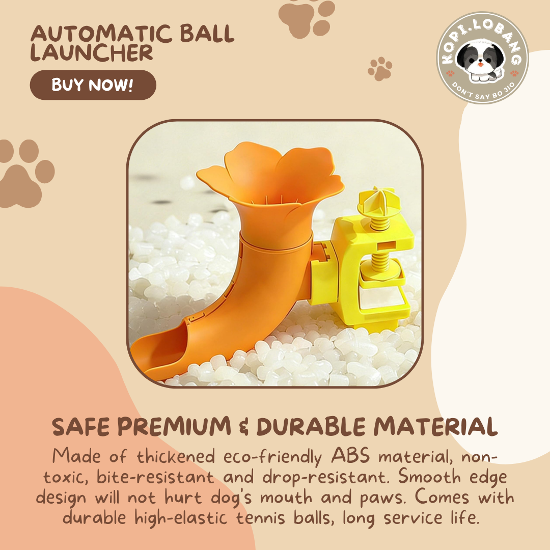 ✅[SG] Automatic Dog Tennis Ball Launcher | Smart Interactive Fetch Toy | Indoor Exercise | Boredom Relief & Training