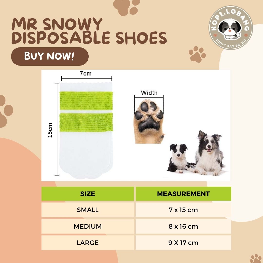 ✅[SG] MR SNOWY DISPOSABLE SHOES ★  FREE E-GUIDE HOW TO LOOSE LEASH WALKING ★ Enrichment ★ SG Stock ★ Kopi Lobang