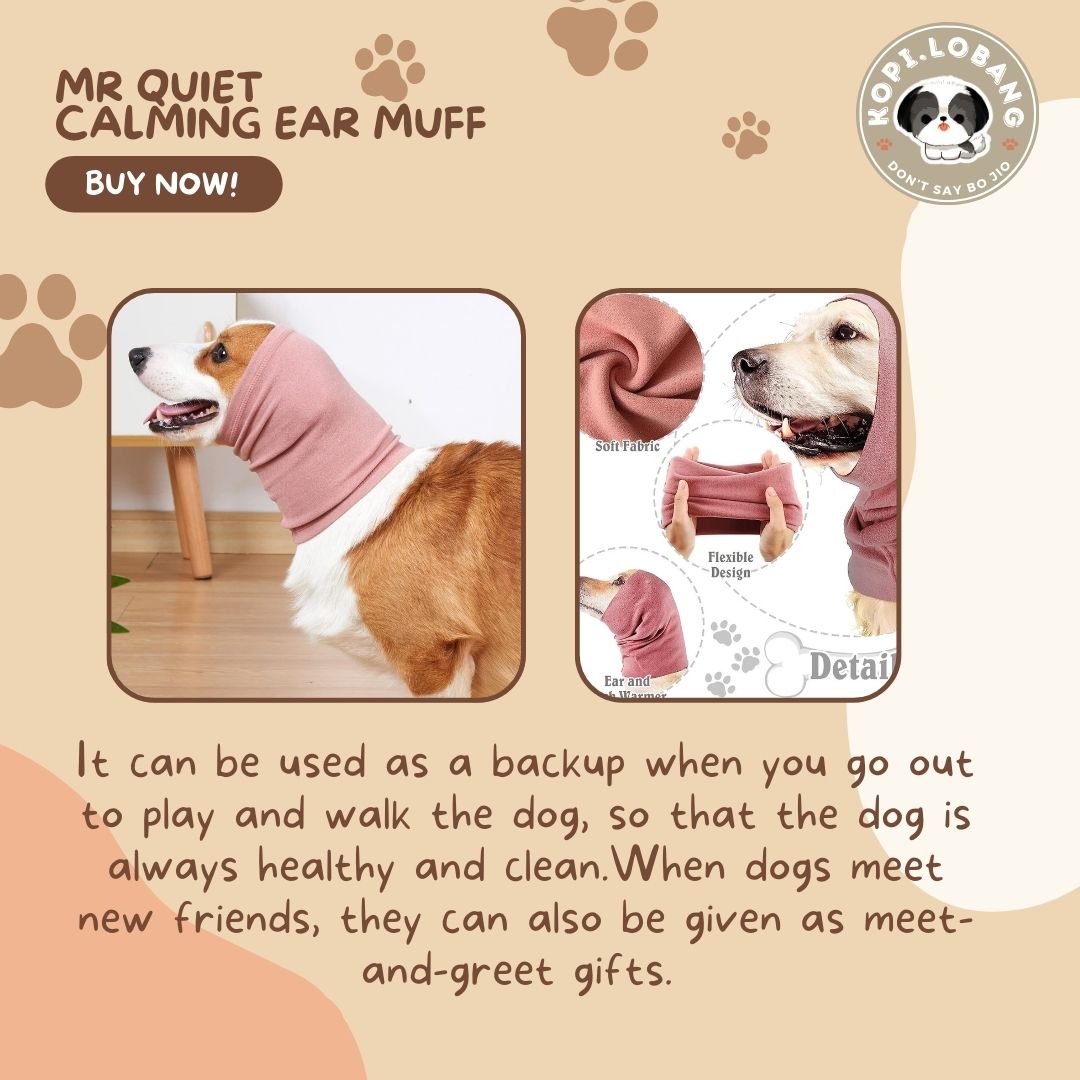 ✅[SG] Mr Quiet Calming Ear Muff ★ FREE Enrichment Tips & Ideas e-Guide Worth $7 ★ Enrichment ★ SG Stock ★ Kopi Lobang