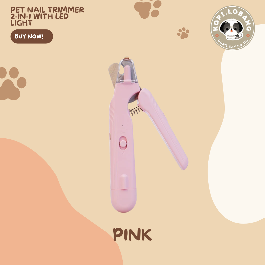 Pet Nail Trimmer 2-in-1 With LED Light
