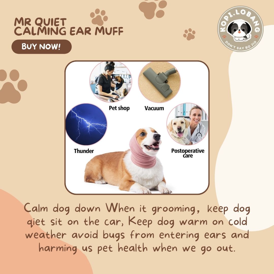 ✅[SG] Mr Quiet Calming Ear Muff ★ FREE Enrichment Tips & Ideas e-Guide Worth $7 ★ Enrichment ★ SG Stock ★ Kopi Lobang