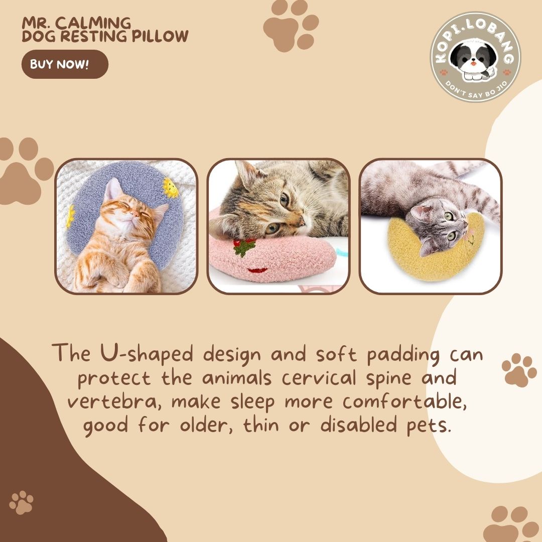 ✅[SG] MR. CALMING DOG RESTING PILLOW★ FREE Enrichment Tips & Ideas E-Guide Worth $7 ★ Enrichment ★ SG Stock ★ Kopi Lobang