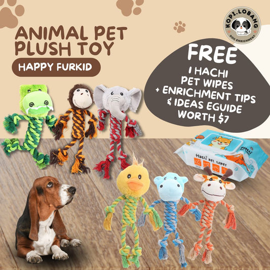 ✅[SG] ANIMAL PET PLUSH ★ Anxiety Prevention Training ★ FREE Enrichment Tips & Ideas e-Guide Worth $7 ★ SQUEAKY PET TOY ★ Enrichment ★ SG Stock ★ Kopi Lobang