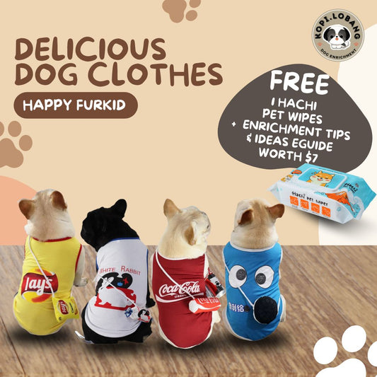 ✅[SG] DELICIOUS PET CLOTHES + BAG FOR DOGS AND CATS★ FREE Enrichment Tips & Ideas e-Guide Worth $7★ Cute & Airy ★ SG Stock ★ Kopi Lobang ★ For Dog Cat ★ Perfect for Gift
