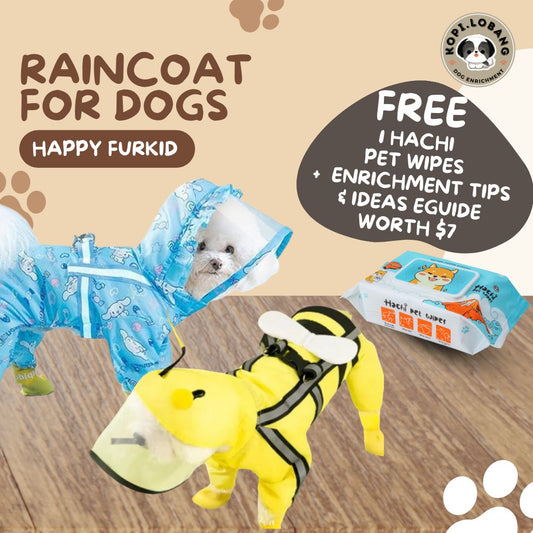 ✅[SG] DOG RAIN COAT ★ Dog Clothes ★ FREE Enrichment Tips & Ideas e-Guide Worth $7★ Enri