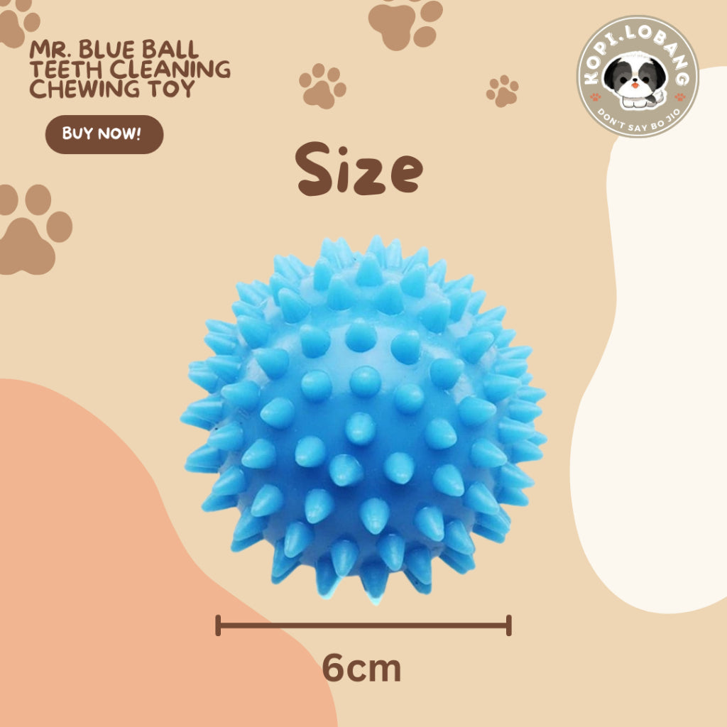 ✅[SG] MR. BLUE BALL TEETH CLEANING CHEWING TOY ★ Dental Hygiene Training ★ FREE Enrichment Tips & Ideas e-Guide Worth $7★ Enrichment ★ SG Stock ★ Kopi Lobang