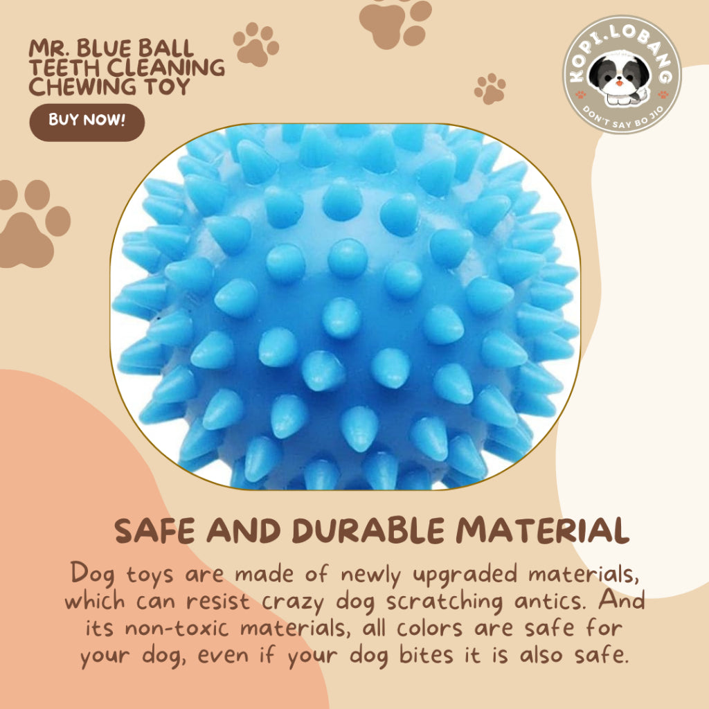 ✅[SG] MR. BLUE BALL TEETH CLEANING CHEWING TOY ★ Dental Hygiene Training ★ FREE Enrichment Tips & Ideas e-Guide Worth $7★ Enrichment ★ SG Stock ★ Kopi Lobang