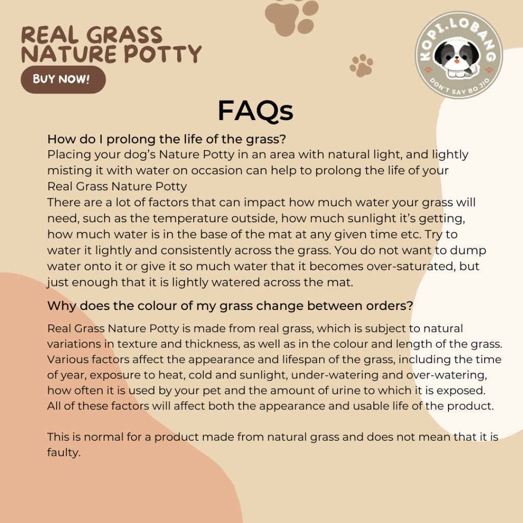 ✅[SG] 3 MONTHS (6 DELIVERIES) REAL GRASS NATURE POTTY ★ FREE Training e-Guide Worth $7 ★ SG Stock ★ Kopi Lobang ★ The First Pet Potty Real Grass in Singapore ★ Perfect for Gift