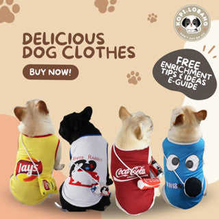 ✅[SG] DELICIOUS PET CLOTHES + BAG FOR DOGS AND CATS★ FREE Enrichment Tips & Ideas e-Guide Worth $7★ Cute & Airy ★ SG Stock ★ Kopi Lobang ★ For Dog Cat ★ Perfect for Gift