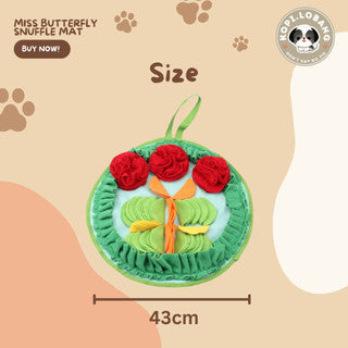 ✅[SG] MISS BUTTERFLY SNUFFLE MAT ★ Nosework Training ★ FREE Enrichment Tips & Ideas e-Guide Worth $7★ Pet Enrichment ★ SG Stock ★ Kopi Lobang