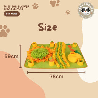 ✅[SG] MISS CARROT GARDENER SNUFFLE MAT ★ Nosework Training ★ FREE Enrichment Tips & Ideas e-Guide Worth $7★ SG Stock ★ Kopi Lobang