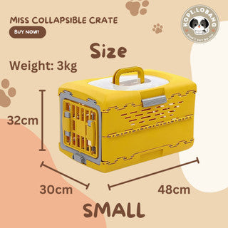 ✅[SG] MISS COLLAPSIBLE CRATE ★ Crate Training ★ FREE Enrichment Tips & Ideas e-Guide Worth $7★ Enrichment ★ SG Stock ★ Kopi Lobang