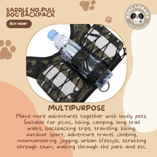 ✅[SG] SADDLE NO-PULL DOG BACKPACK CARRIER ★ Great for Workout ★ SG Stock ★ Kopi Lobang ★ For Dog Cat