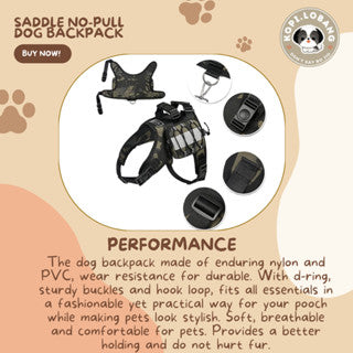 ✅[SG] SADDLE NO-PULL DOG BACKPACK CARRIER ★ Great for Workout ★ SG Stock ★ Kopi Lobang ★ For Dog Cat