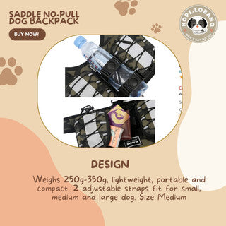 ✅[SG] SADDLE NO-PULL DOG BACKPACK CARRIER ★ Great for Workout ★ SG Stock ★ Kopi Lobang ★ For Dog Cat