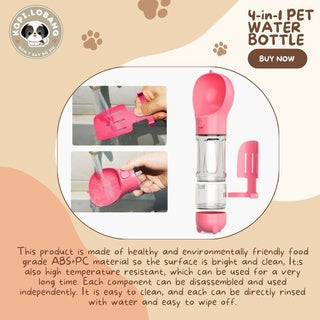 ✅[SG] 4-in-1 PET WATER BOTTLE FOR DOG AND CAT★ FREE Enrichment Tips & Ideas e-Guide  Worth $7 ★ Convenient ★ SG Stock ★ Kopi Lobang