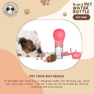 ✅[SG] 4-in-1 PET WATER BOTTLE FOR DOG AND CAT★ FREE Enrichment Tips & Ideas e-Guide  Worth $7 ★ Convenient ★ SG Stock ★ Kopi Lobang