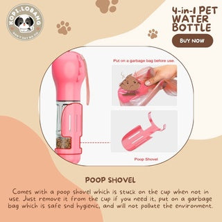 ✅[SG] 4-in-1 PET WATER BOTTLE FOR DOG AND CAT★ FREE Enrichment Tips & Ideas e-Guide  Worth $7 ★ Convenient ★ SG Stock ★ Kopi Lobang