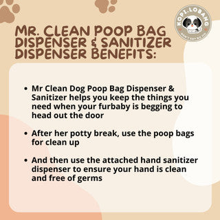 ✅[SG] MR CLEAN POOP BAG DISPENSER & SANITIZER FOR DOG AND CAT★ Germ-Free Anytime ★ FREE Indoor & Outdoor Training e-Guide Worth $7★