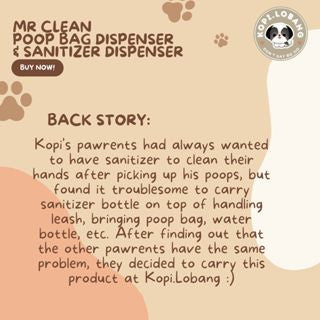 ✅[SG] MR CLEAN POOP BAG DISPENSER & SANITIZER FOR DOG AND CAT★ Germ-Free Anytime ★ FREE Indoor & Outdoor Training e-Guide Worth $7★