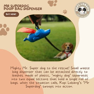 ✅[SG] MR SUPERDOG POOP BAG DISPENSER FOR DOG AND CAT★ Fashionable & Must Have ★ FREE Indoor & Outdoor Training e-Guide Worth $7★