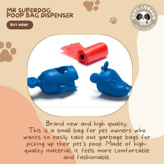 ✅[SG] MR SUPERDOG POOP BAG DISPENSER FOR DOG AND CAT★ Fashionable & Must Have ★ FREE Indoor & Outdoor Training e-Guide Worth $7★