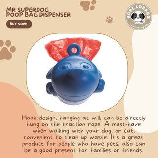 ✅[SG] MR SUPERDOG POOP BAG DISPENSER FOR DOG AND CAT★ Fashionable & Must Have ★ FREE Indoor & Outdoor Training e-Guide Worth $7★