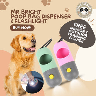 ✅[SG] MR BRIGHT POOP BAG DISPENSER & FLASHLIGHT ★ GREAT FOR NIGHT WALK ★ FREE Indoor & Outdoor Training e-Guide Worth $7★