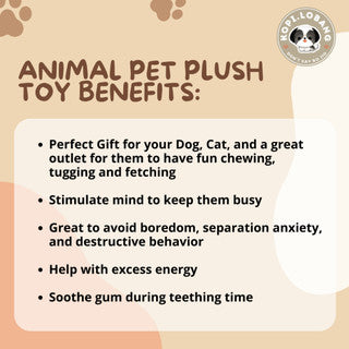 ✅[SG] ANIMAL PET PLUSH ★ Anxiety Prevention Training ★ FREE Enrichment Tips & Ideas e-Guide Worth $7 ★ SQUEAKY PET TOY ★ Enrichment ★ SG Stock ★ Kopi Lobang