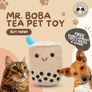 ✅[SG] MR. BOBA TEA SQUEAKY ★ FREE Enrichment Tips & Ideas e-Guide Worth $7 ★ Pet Toy Enrichment ★ SG Stock ★ Kopi Lobang ★