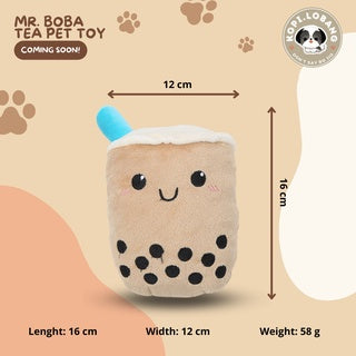 ✅[SG] MR. BOBA TEA SQUEAKY ★ FREE Enrichment Tips & Ideas e-Guide Worth $7 ★ Pet Toy Enrichment ★ SG Stock ★ Kopi Lobang ★