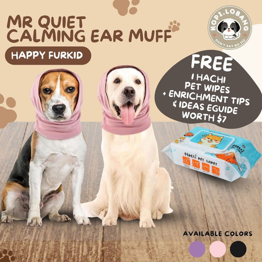 ✅[SG] Mr Quiet Calming Ear Muff ★ FREE Enrichment Tips & Ideas e-Guide Worth $7 ★ Enrichment ★ SG Stock ★ Kopi Lobang