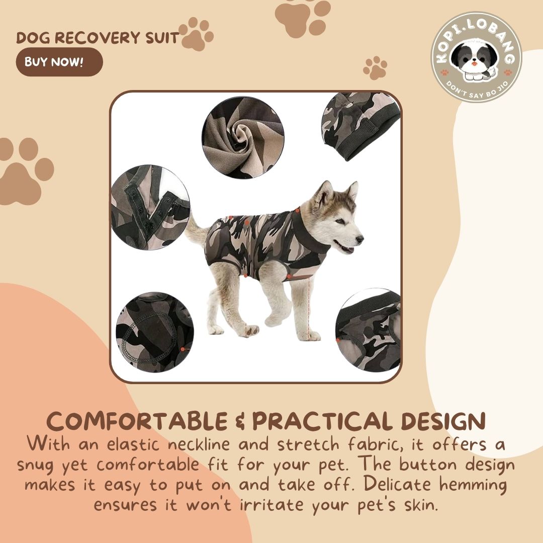 ✅[SG] Pet Recovery Suit for Dogs & Cats – Comfortable E-Collar Alternative