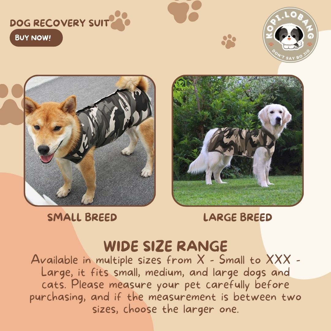 ✅[SG] Pet Recovery Suit for Dogs & Cats – Comfortable E-Collar Alternative