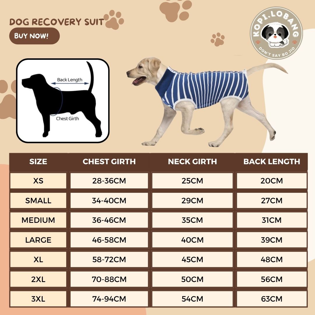 ✅[SG] Pet Recovery Suit for Dogs & Cats – Comfortable E-Collar Alternative